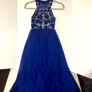 SOLD—-NOT FOR SALE Fancy Royal Blue Jeweled Girls Formal Dress Size 8